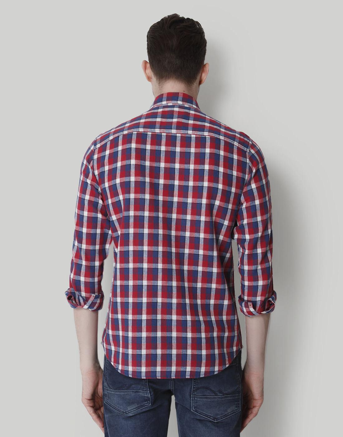 Red Check Linen Shirt