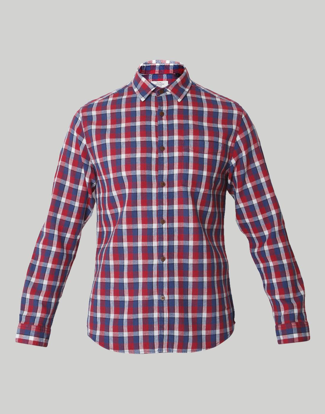 Red Check Linen Shirt