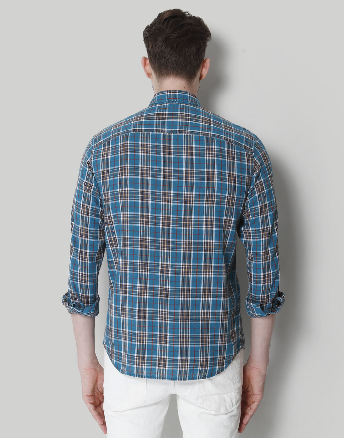 Blue Check Linen Shirt