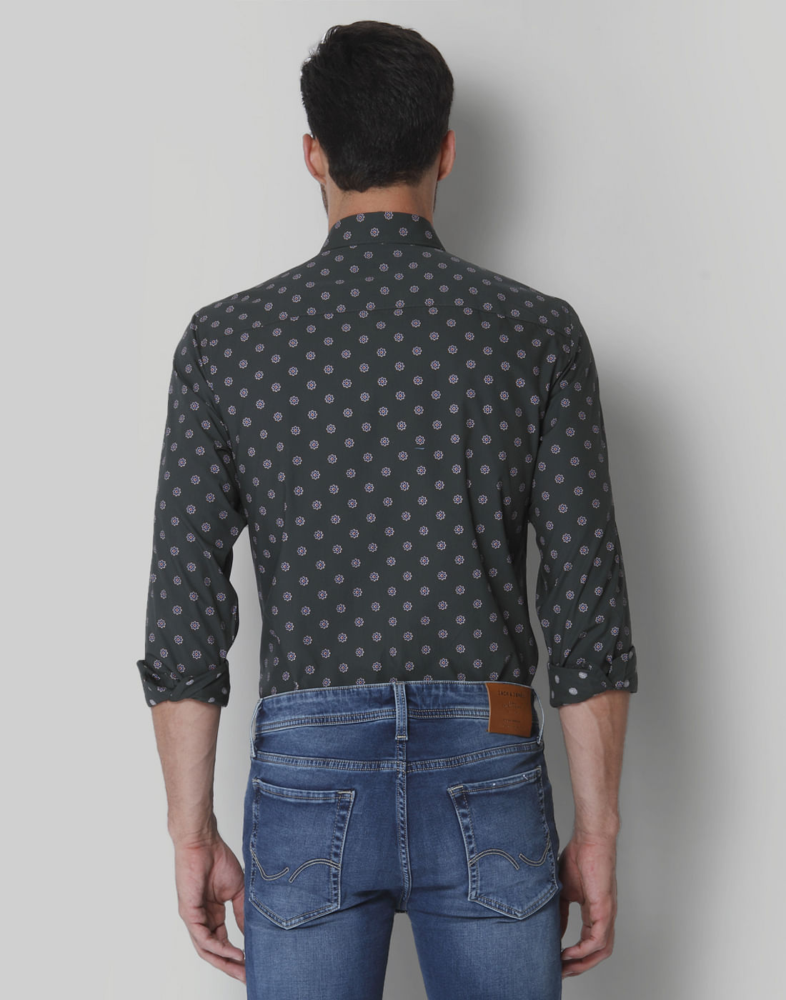 Brown Floral Print Shirt