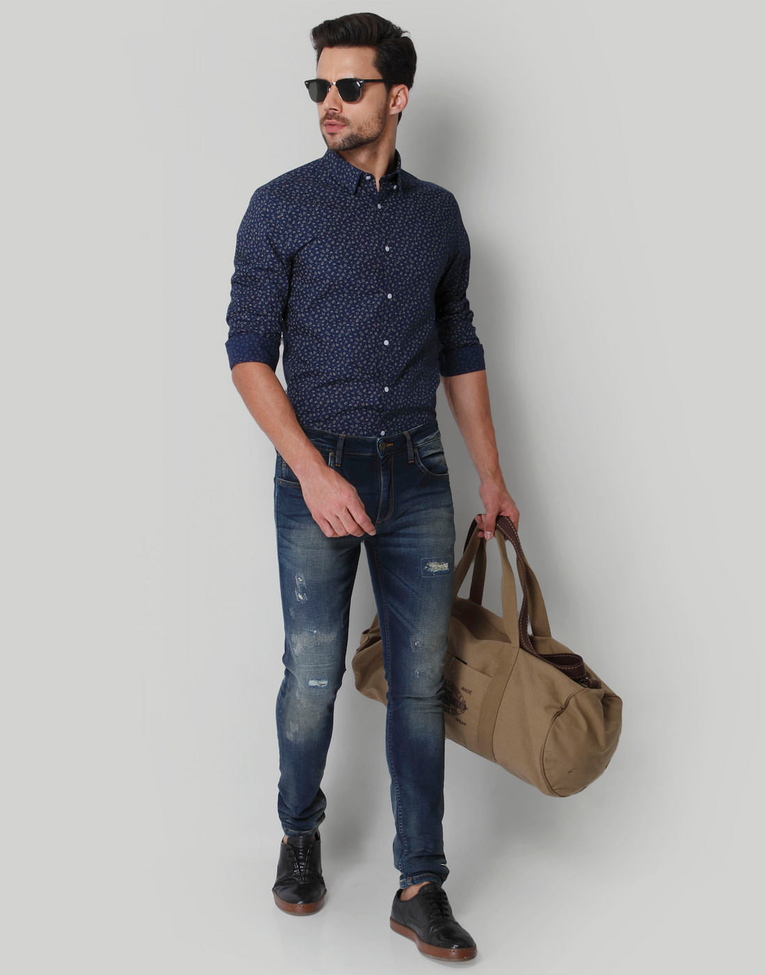 Blue Printed Shirt