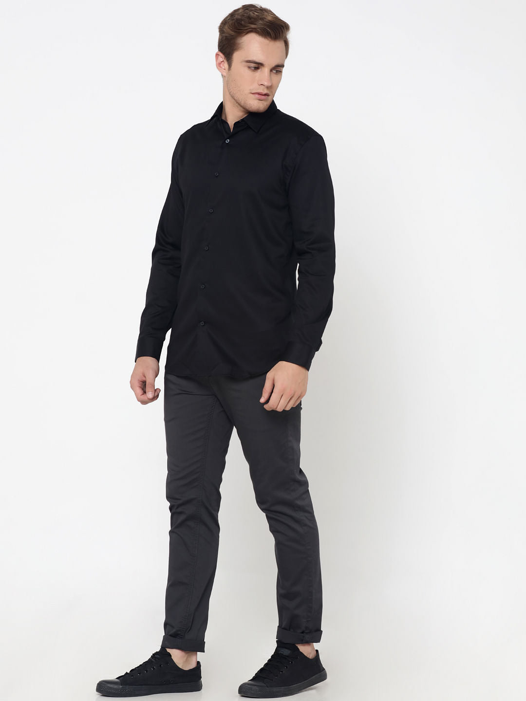 Black Slim Fit Shirt
