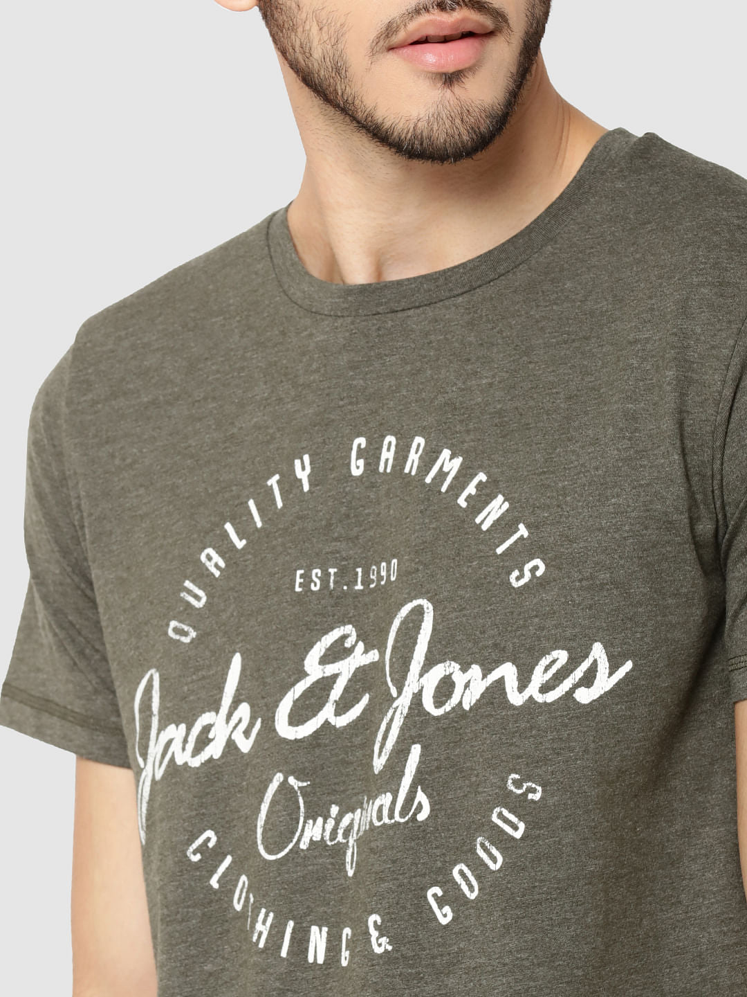 Green Graphic Print Crew Neck T-Shirt