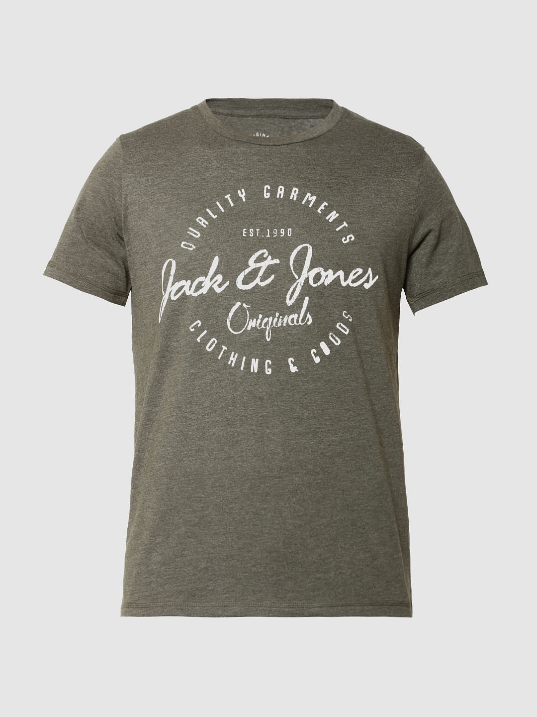 Green Graphic Print Crew Neck T-Shirt