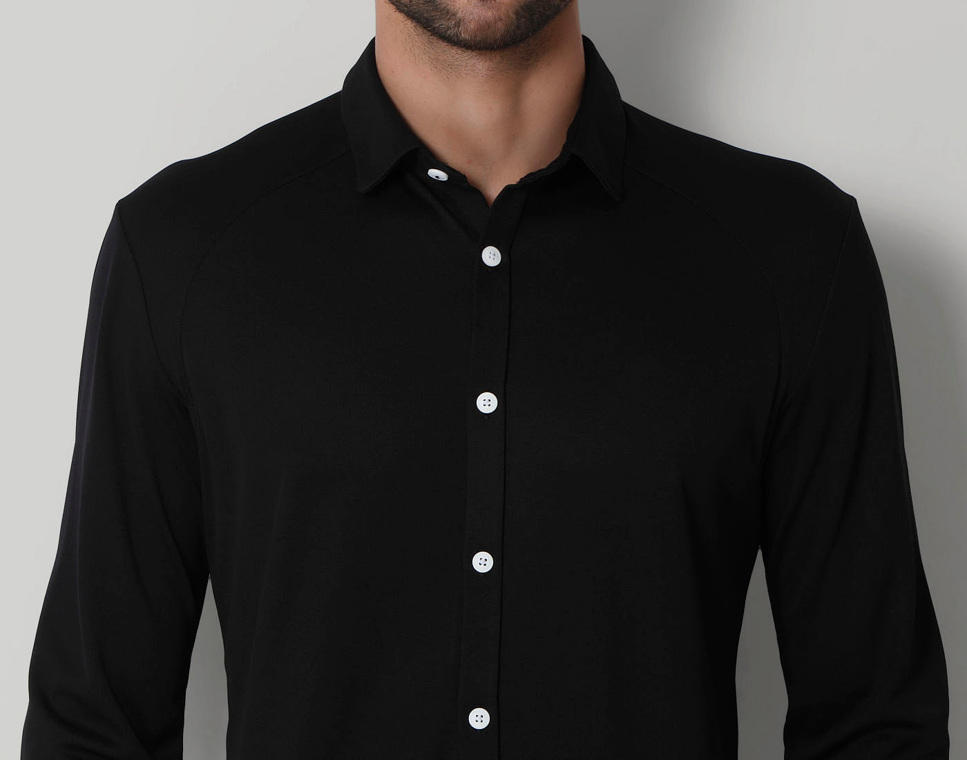 Black Solid Shirt