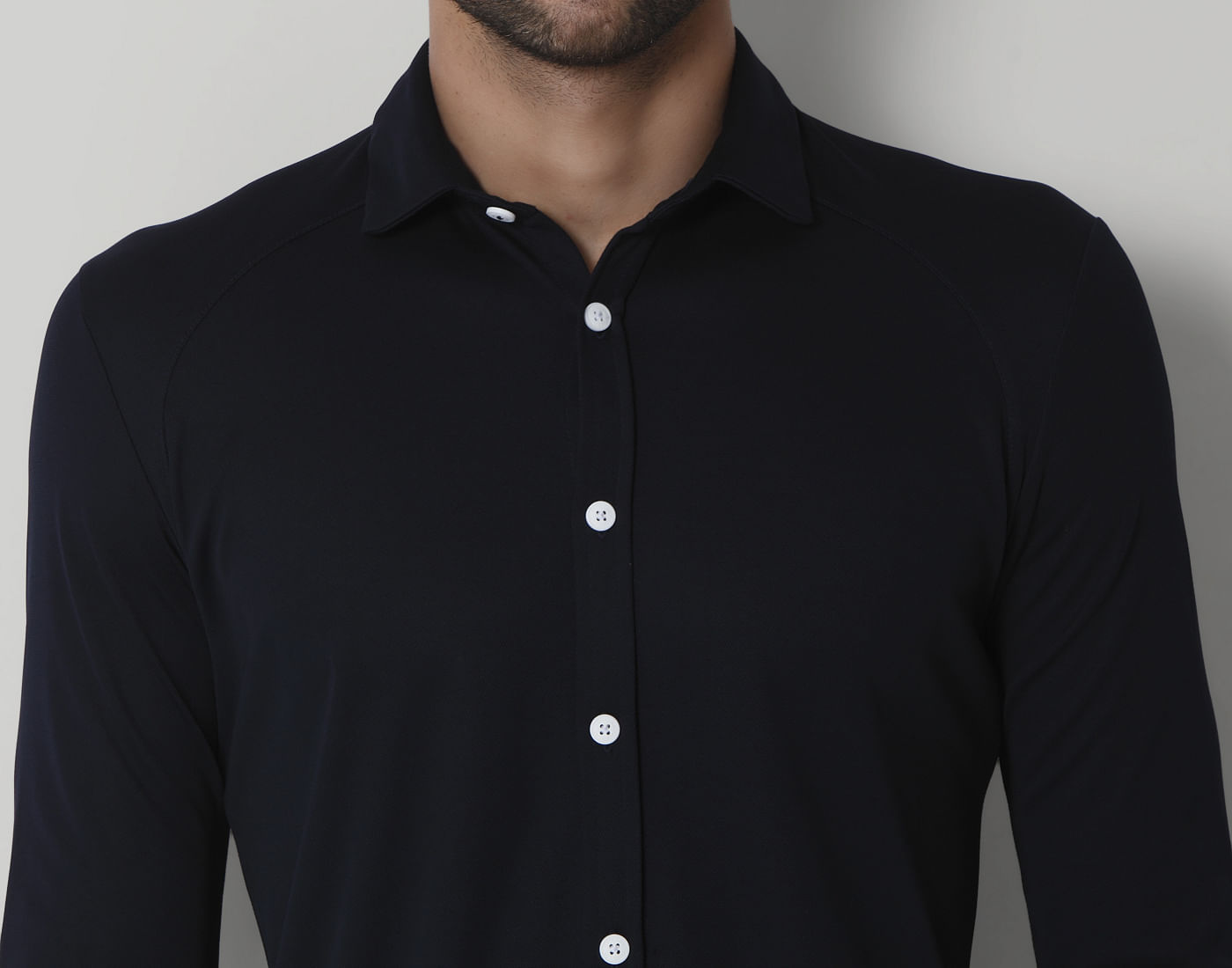 Blue Solid Shirt
