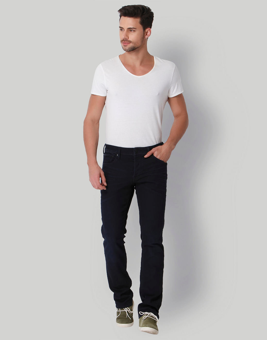 Dark Blue Low Rise Slim Fit Jeans