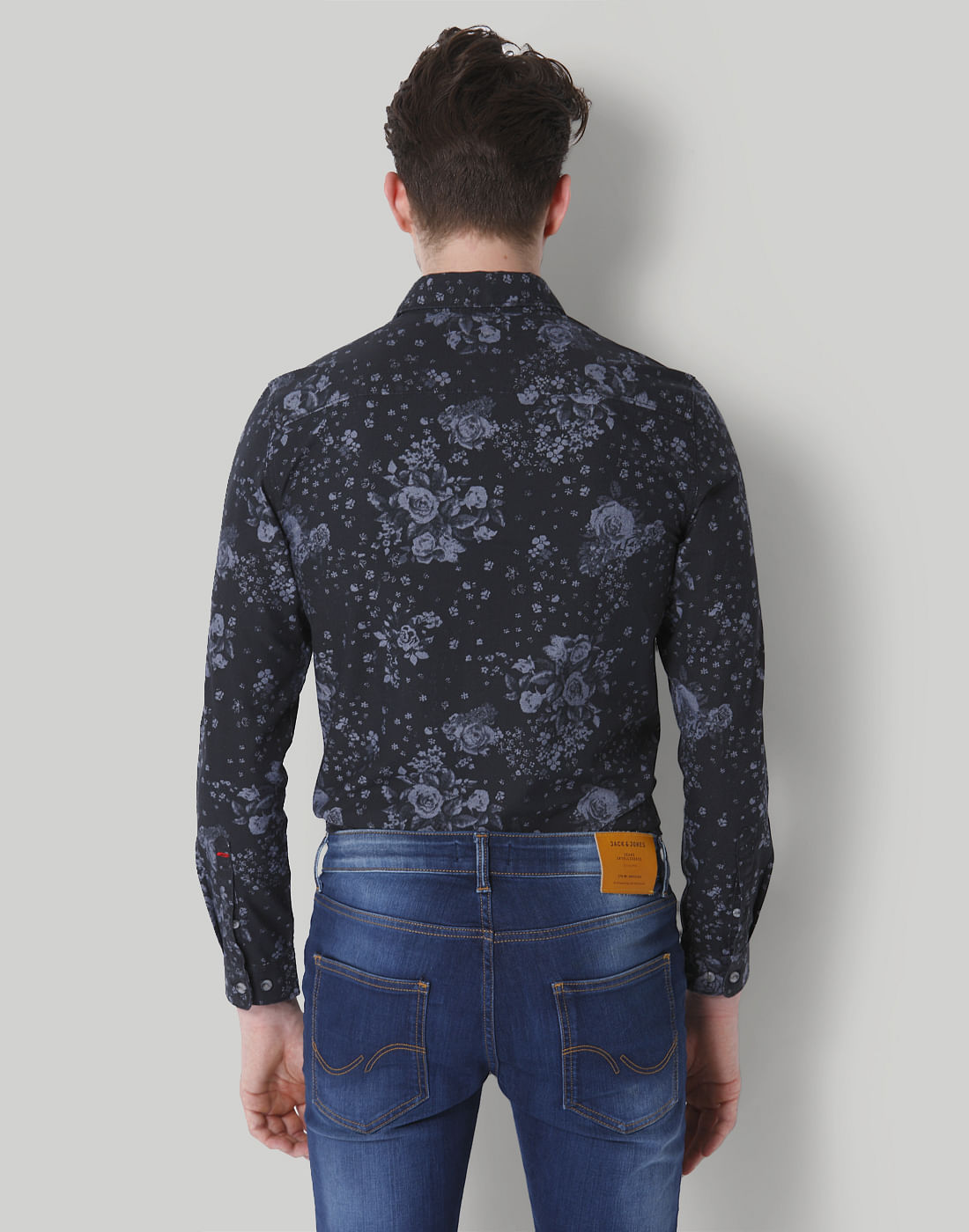 Black Floral Print Shirt