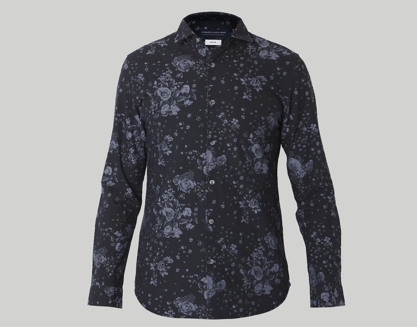 Black Floral Print Shirt