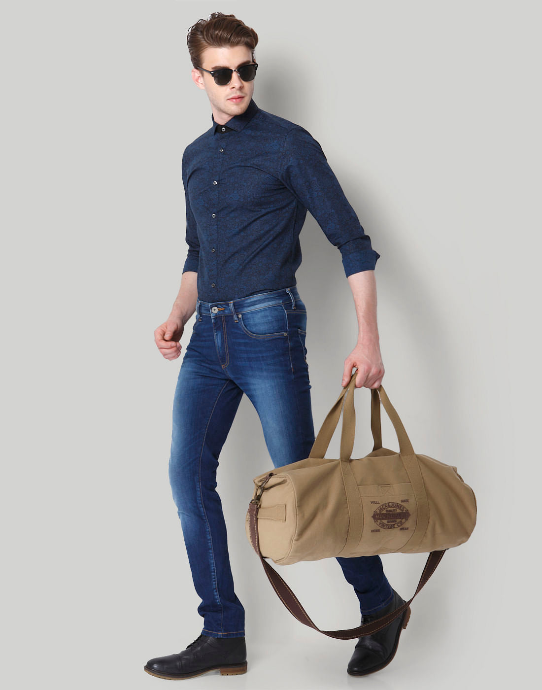 Blue Paisley Print Shirt