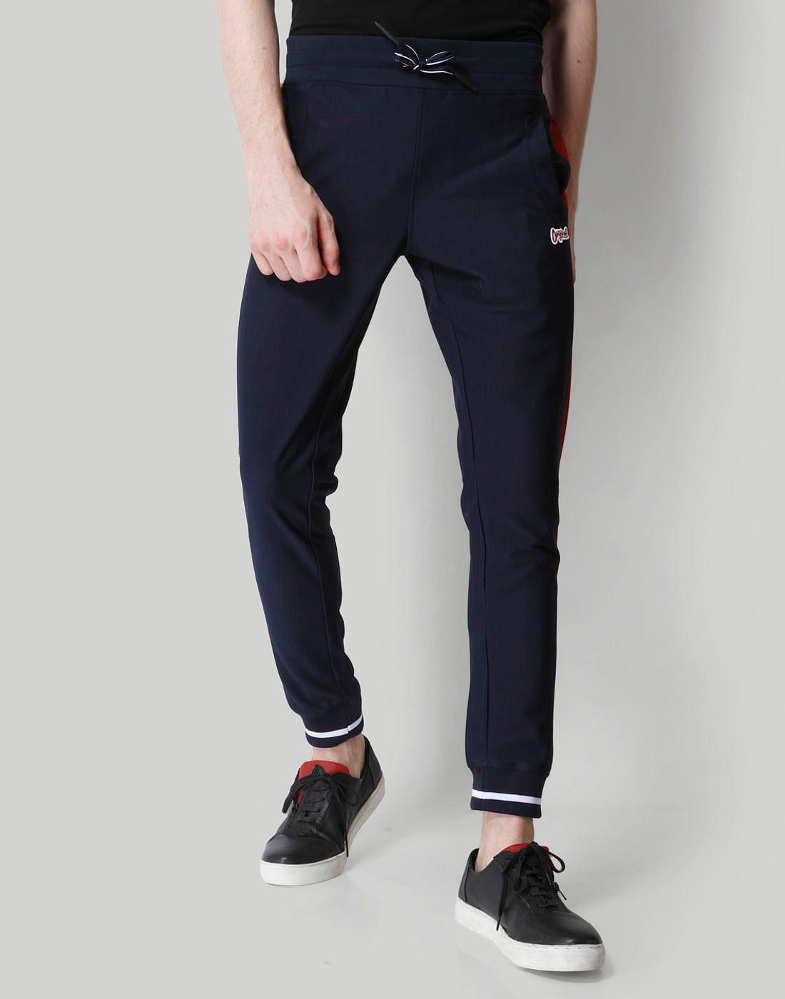 Dark Blue Tape Detail Sweatpants - S