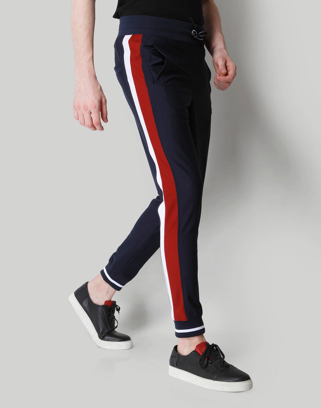 Dark Blue Tape Detail Sweatpants