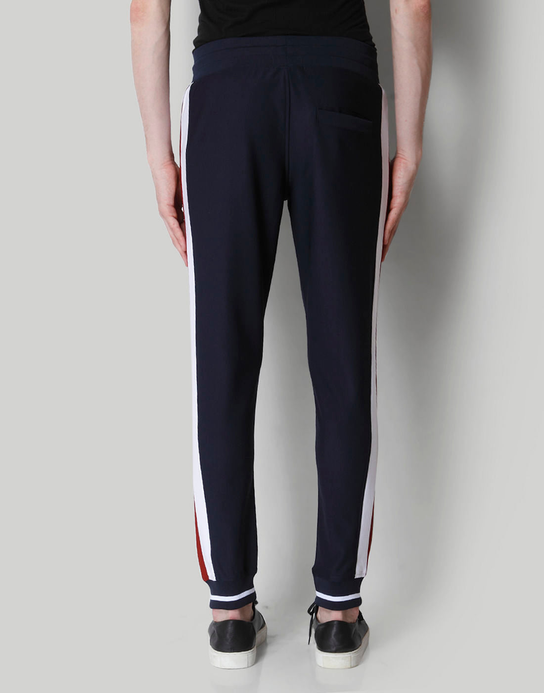 Dark Blue Tape Detail Sweatpants