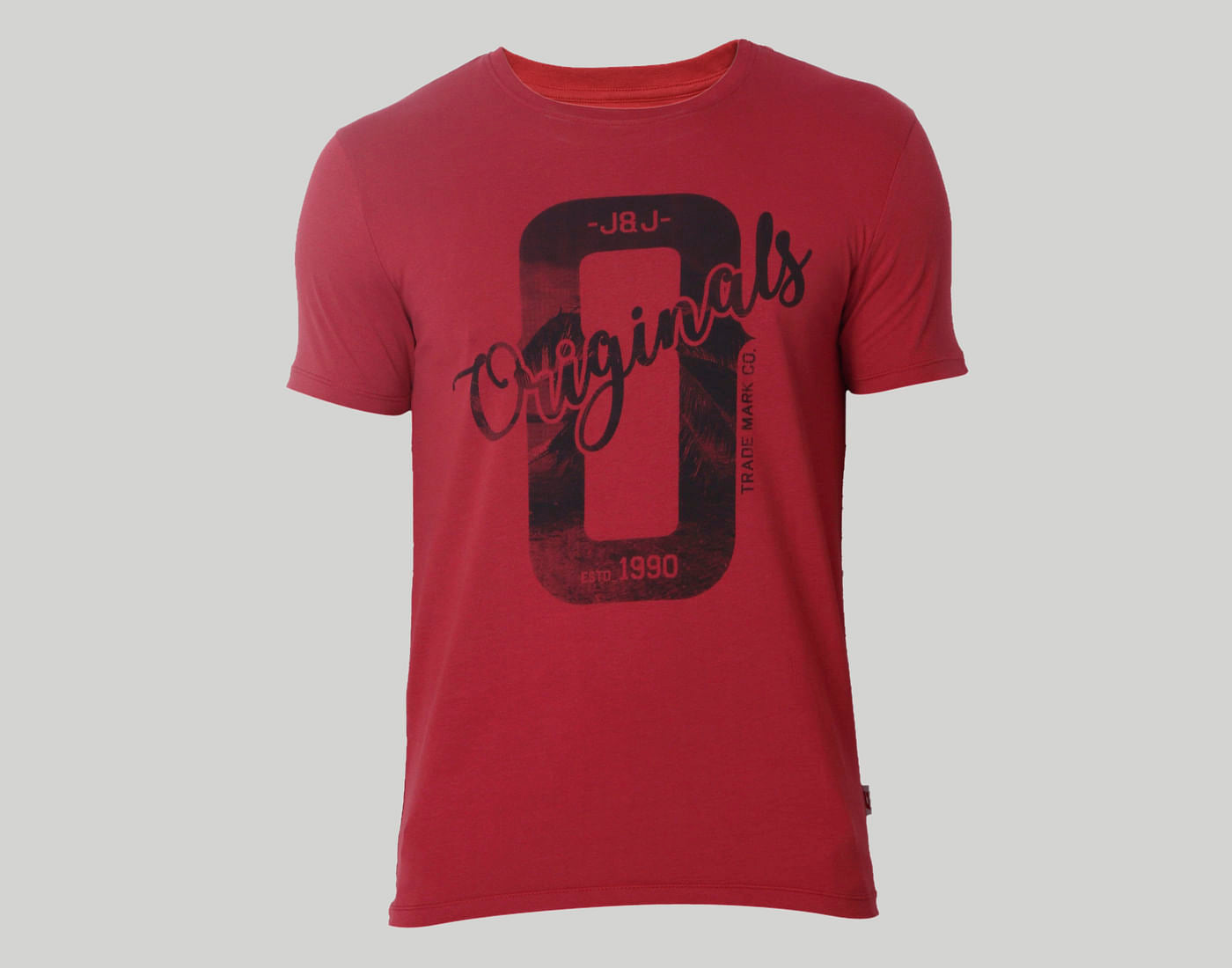 Red Printed Crew Neck T-Shirt