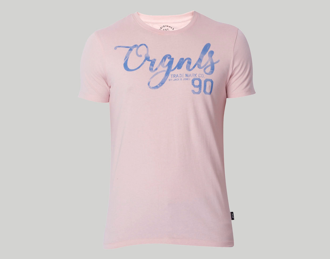 Pink & Blue Logo Print Crew Neck T-Shirt
