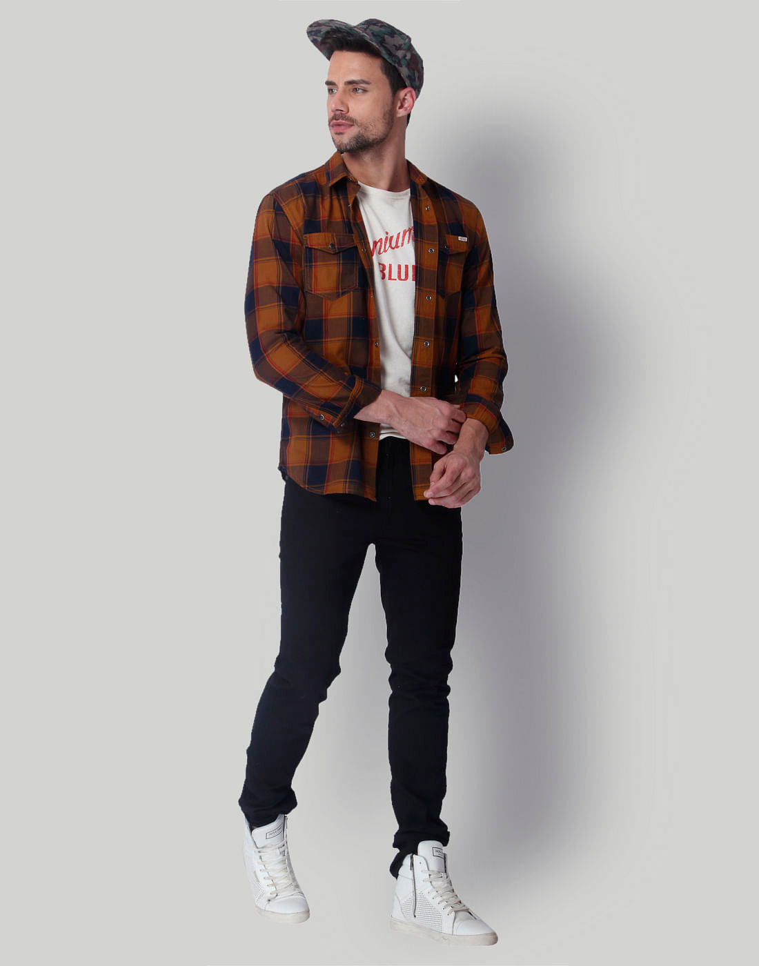 Off White Text Print Crew Neck T-Shirt