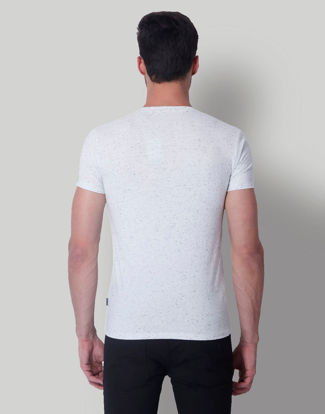 White Text Print Crew Neck T-Shirt