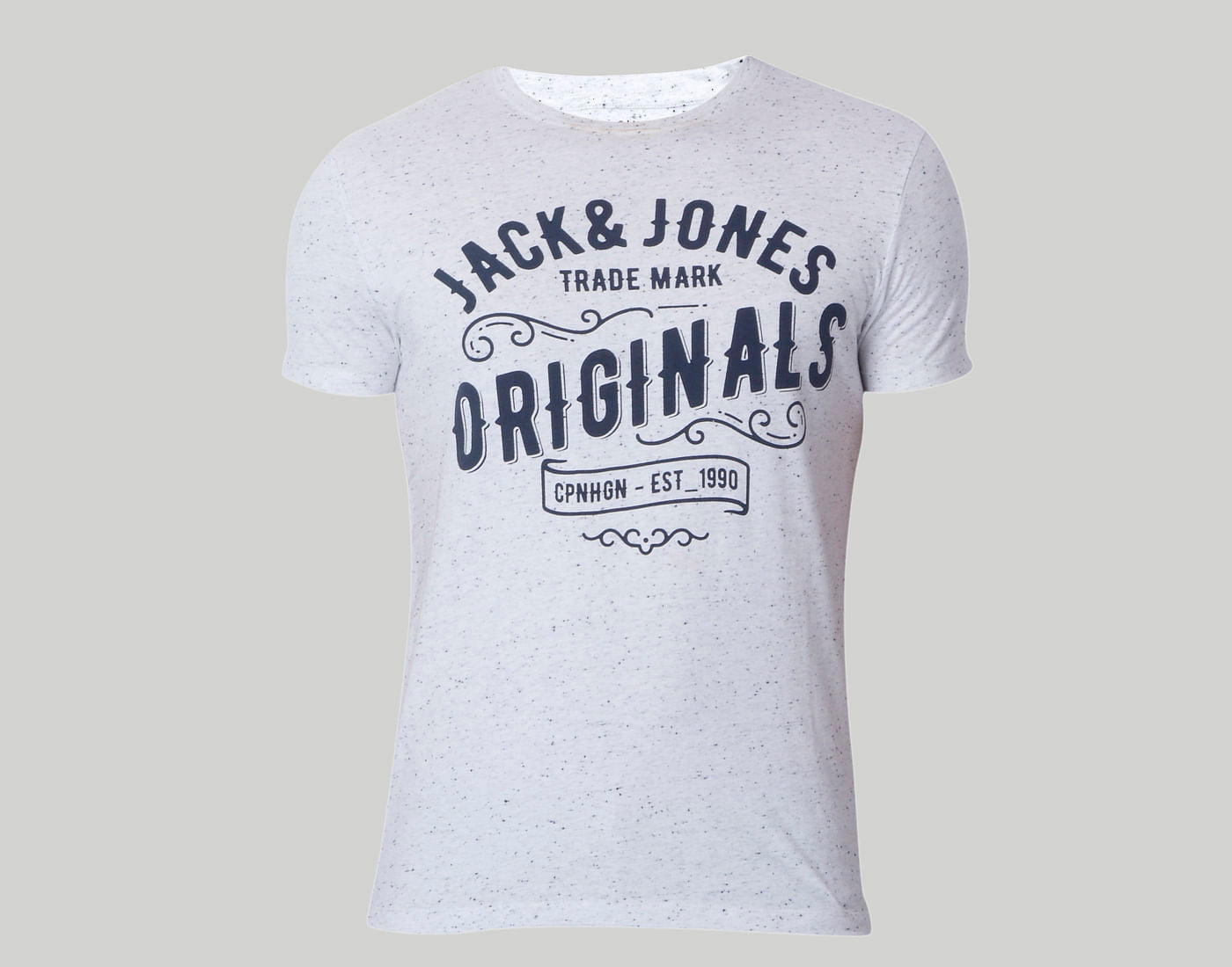 White Text Print Crew Neck T-Shirt
