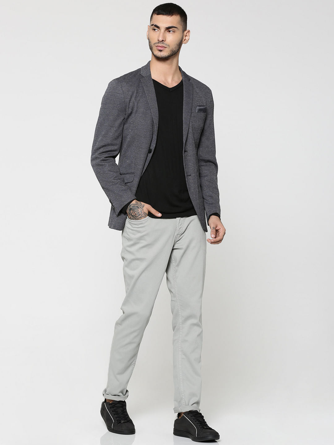 Grey Glenn Slim Fit Pants
