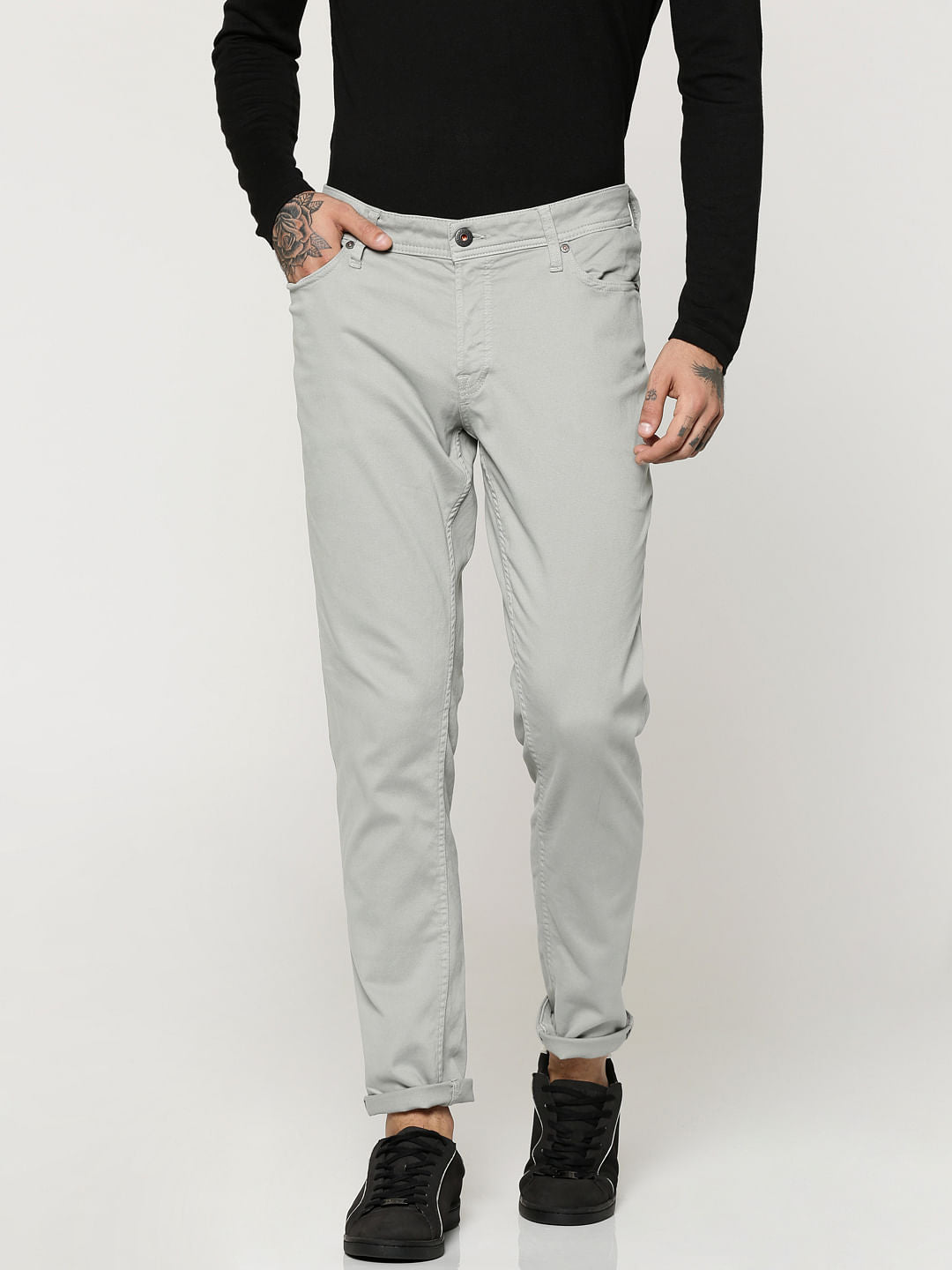 Grey Glenn Slim Fit Pants - 28/32