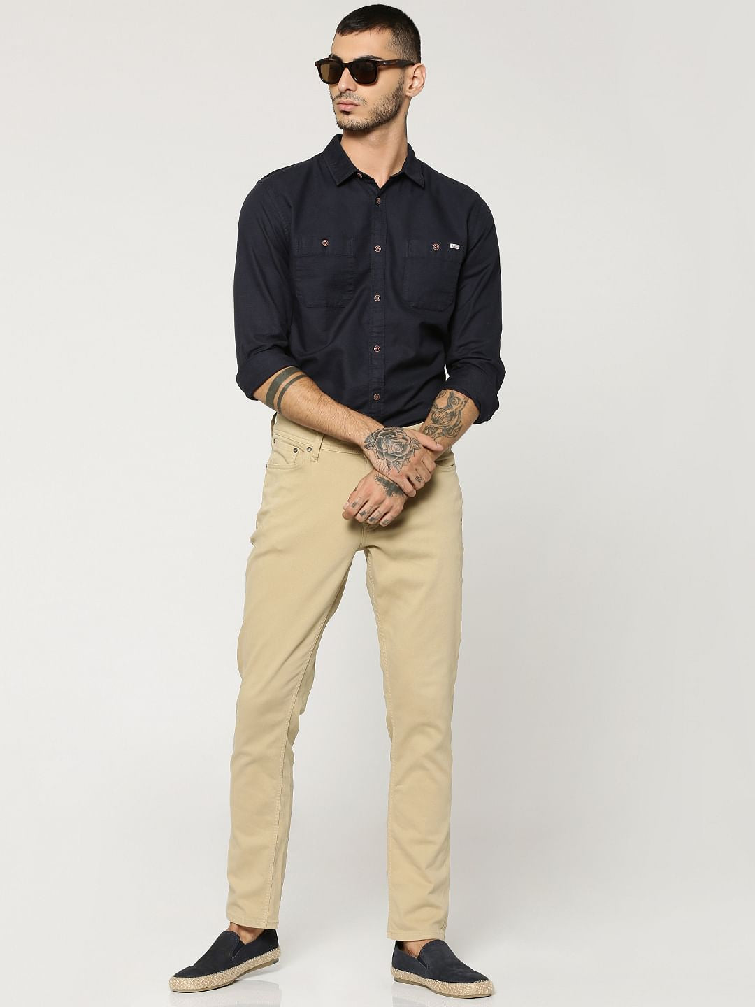 Khaki Glenn Slim Fit Pants