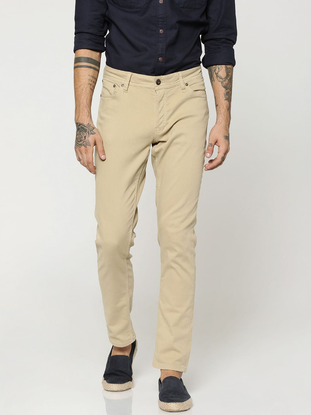 Khaki Glenn Slim Fit Pants - 28/32
