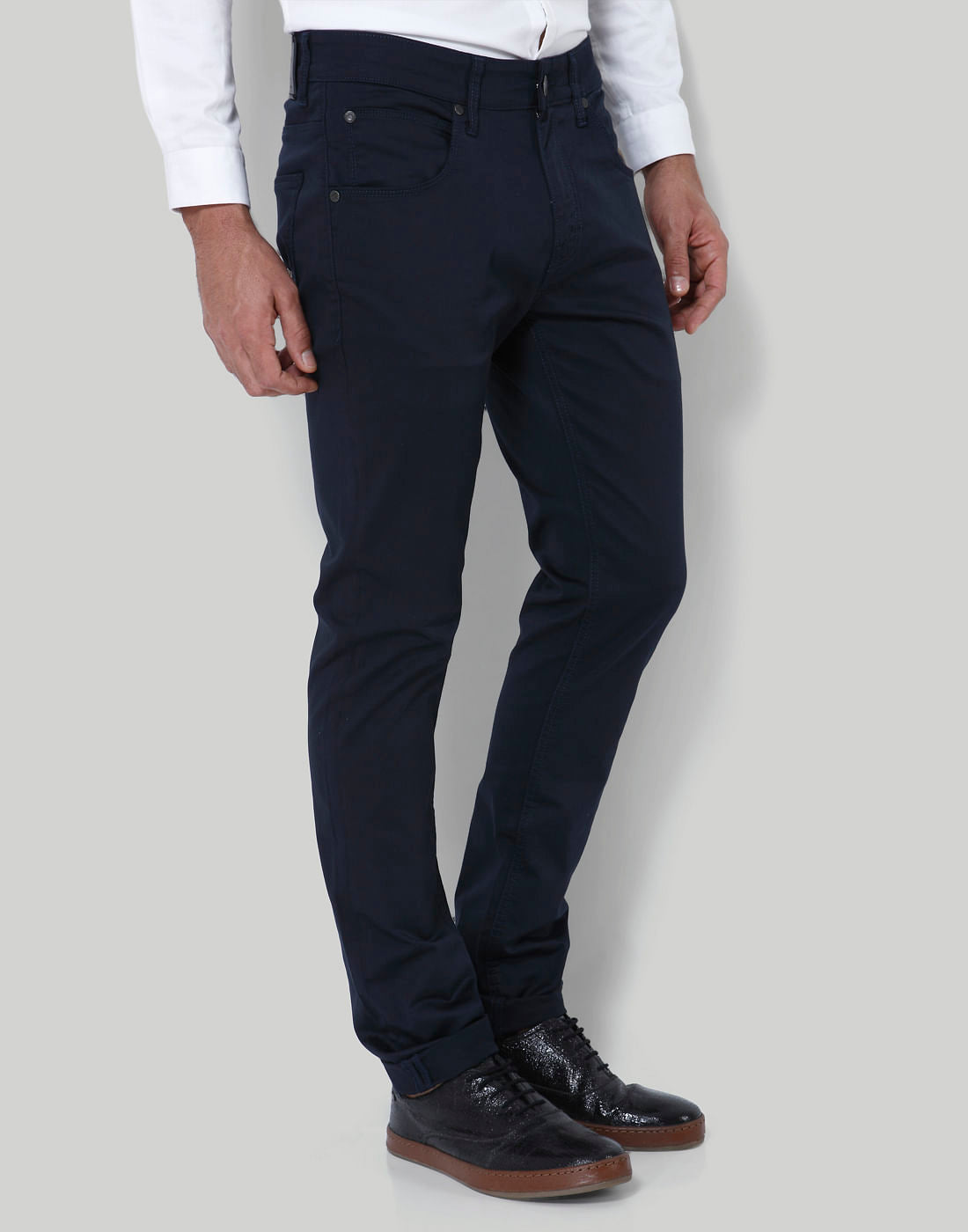 Black Low Rise Slim Fit Chinos