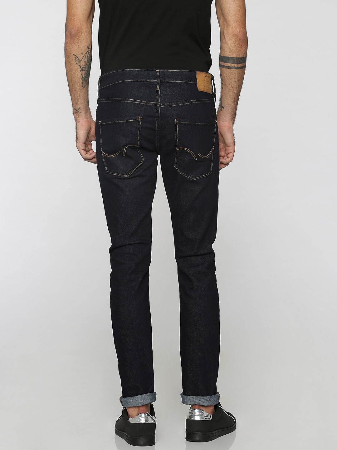 Dark Blue Glenn Low Rise Slim Fit Jeans