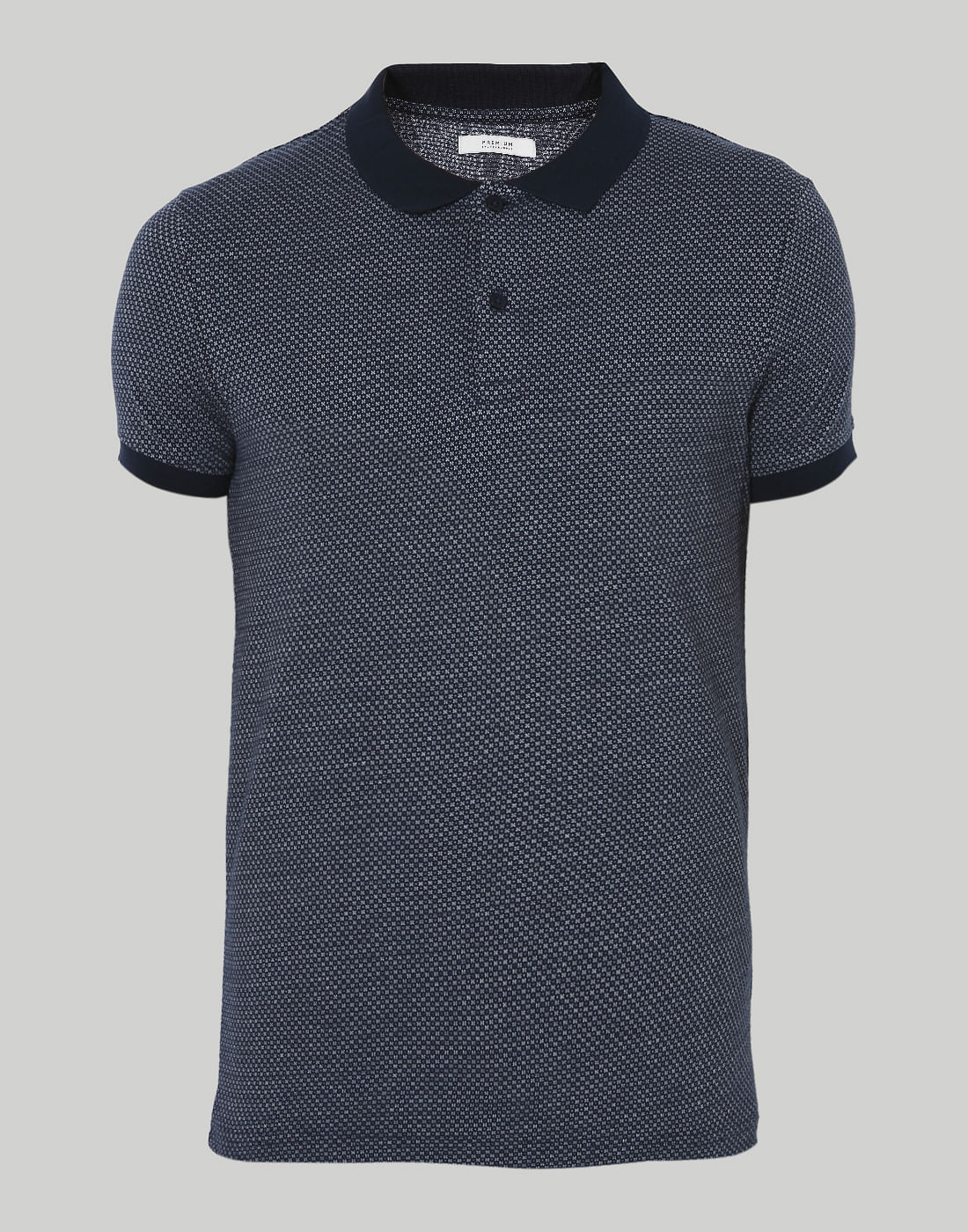 Black Printed Polo T-Shirt
