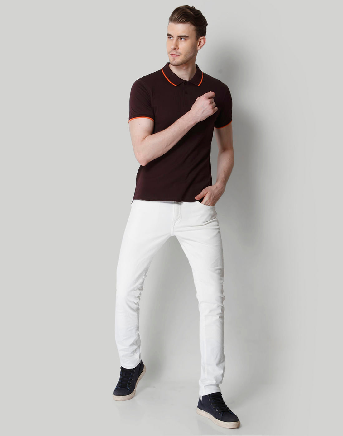 Brown & Orange Polo T-Shirt