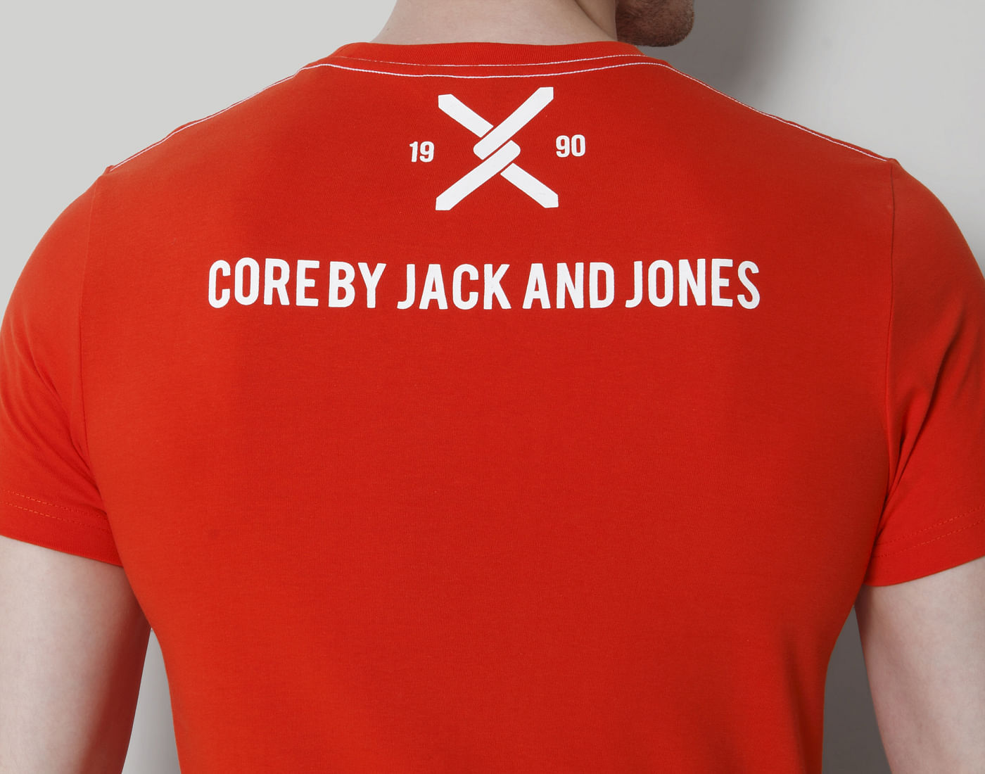 Red Text Print Crew Neck T-Shirt