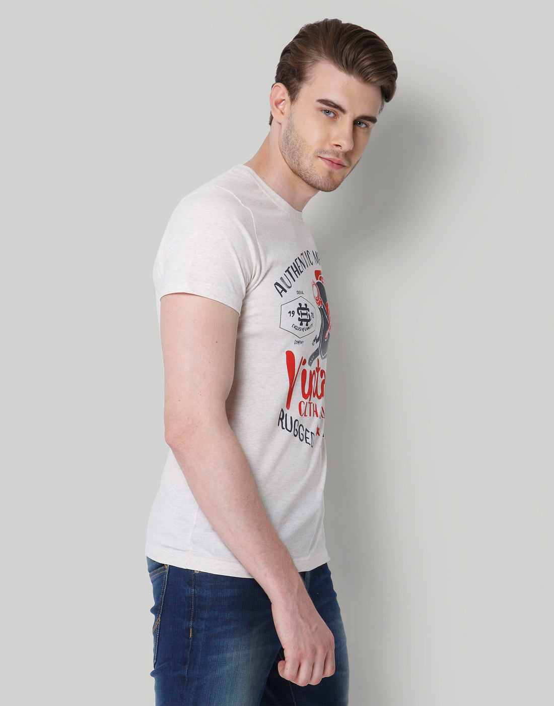 Rose Graphic Print Crew Neck T-Shirt