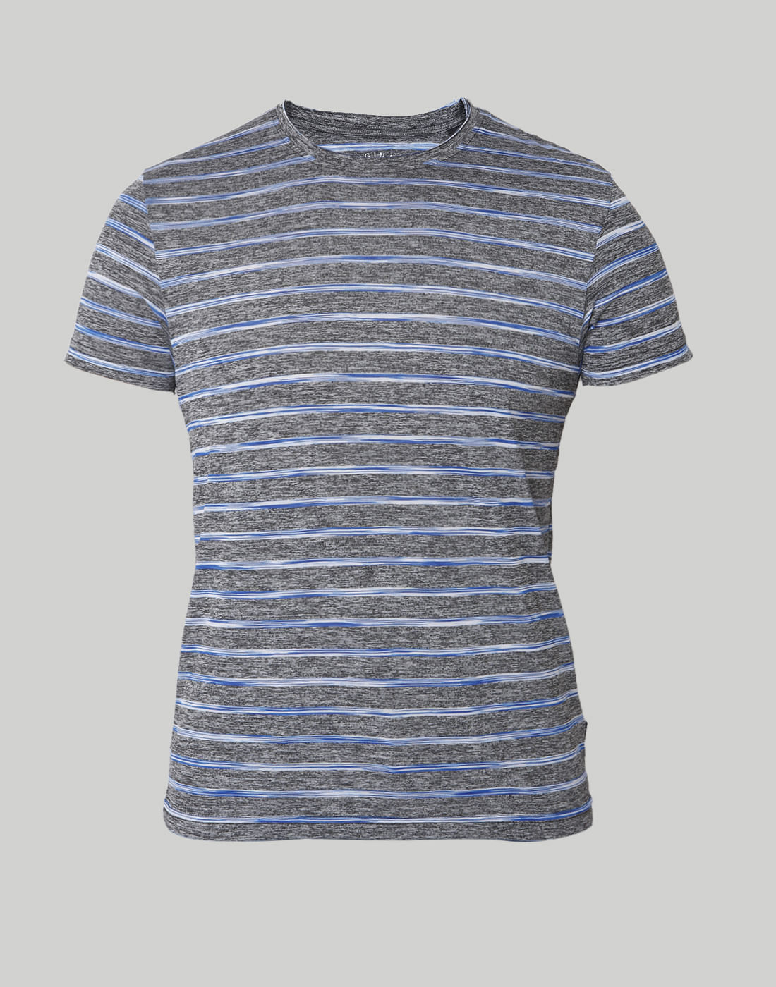 Blue Striped Crew Neck T-Shirt