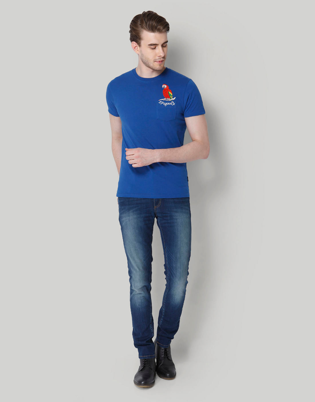 Blue Crew Neck T-Shirt