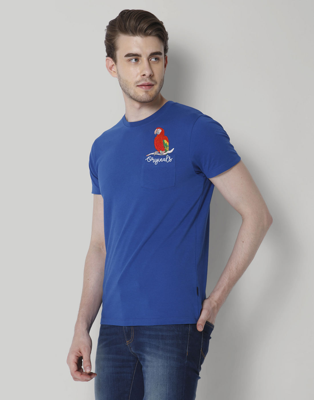 Blue Crew Neck T-Shirt