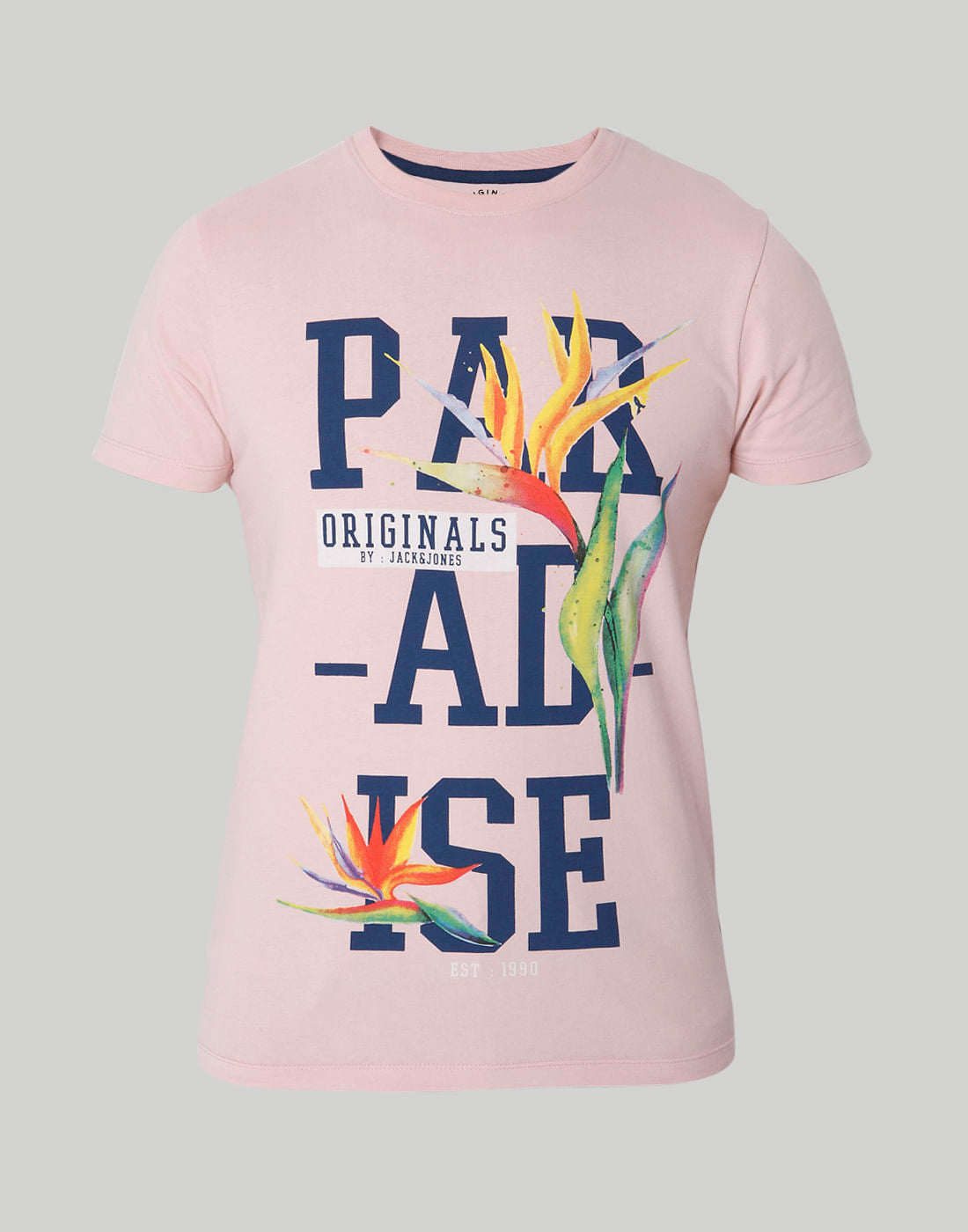 Rose Graphic Print Crew Neck T-Shirt