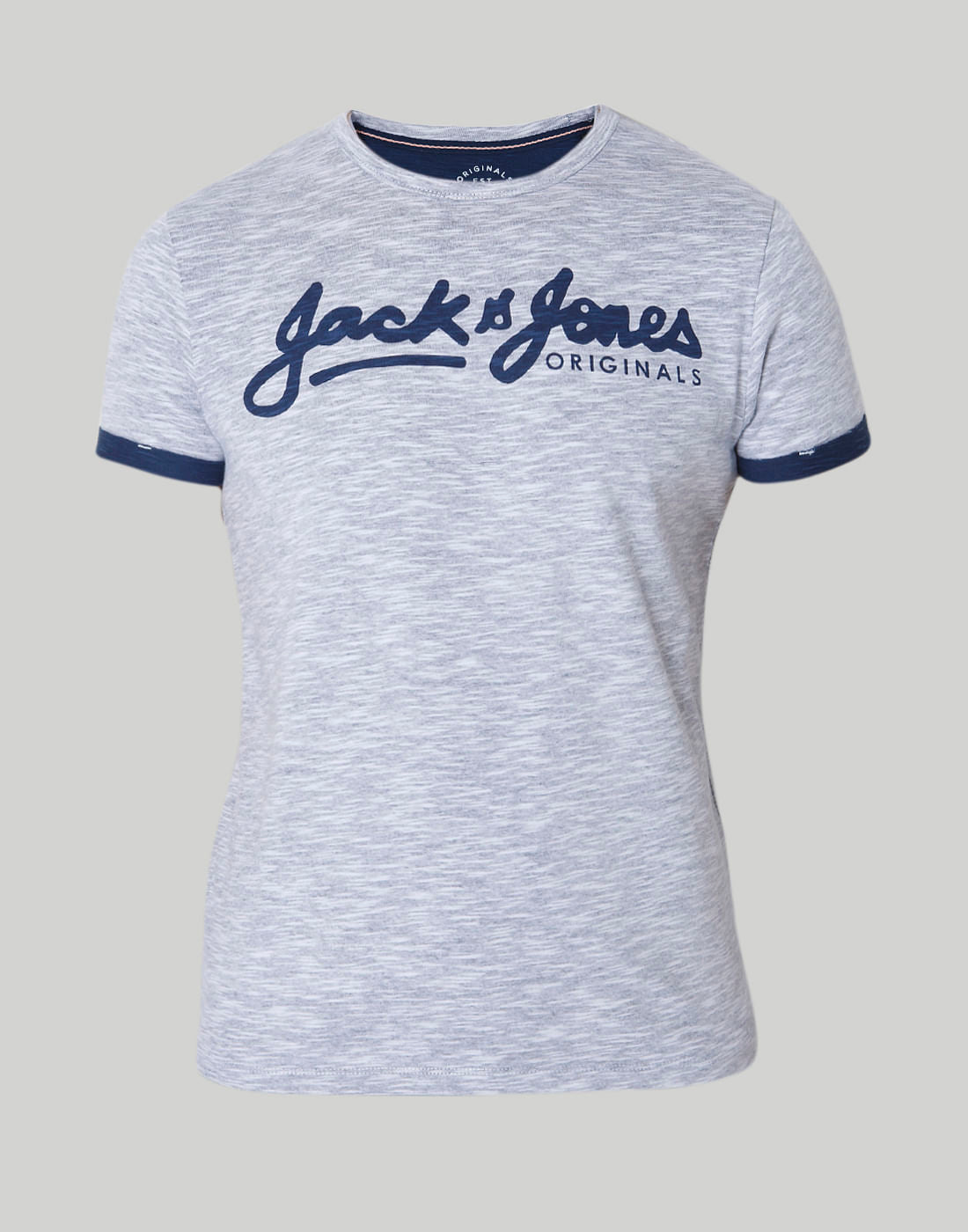 Blue Logo Print Crew Neck T-Shirt
