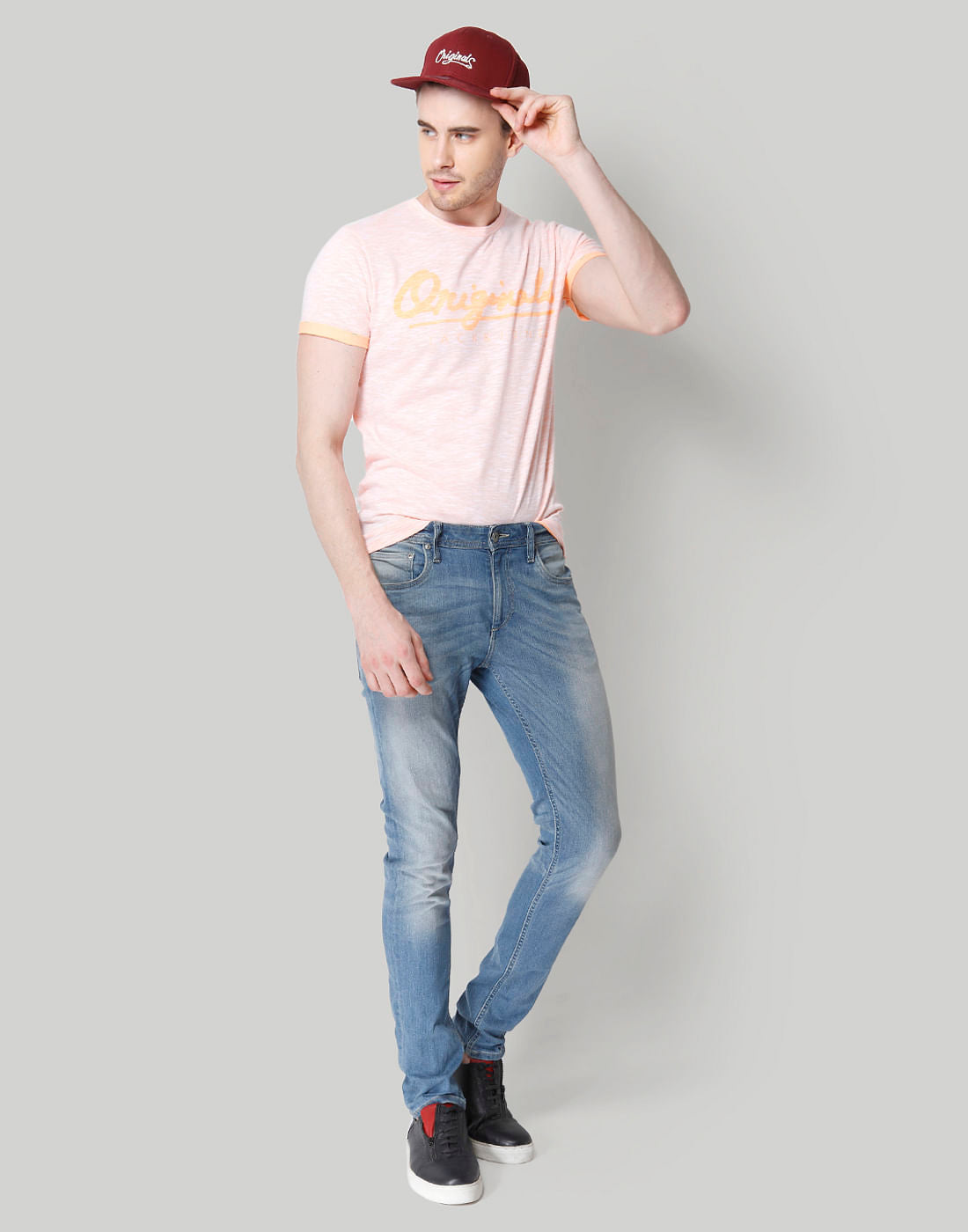 Pink Logo Print Crew Neck T-Shirt