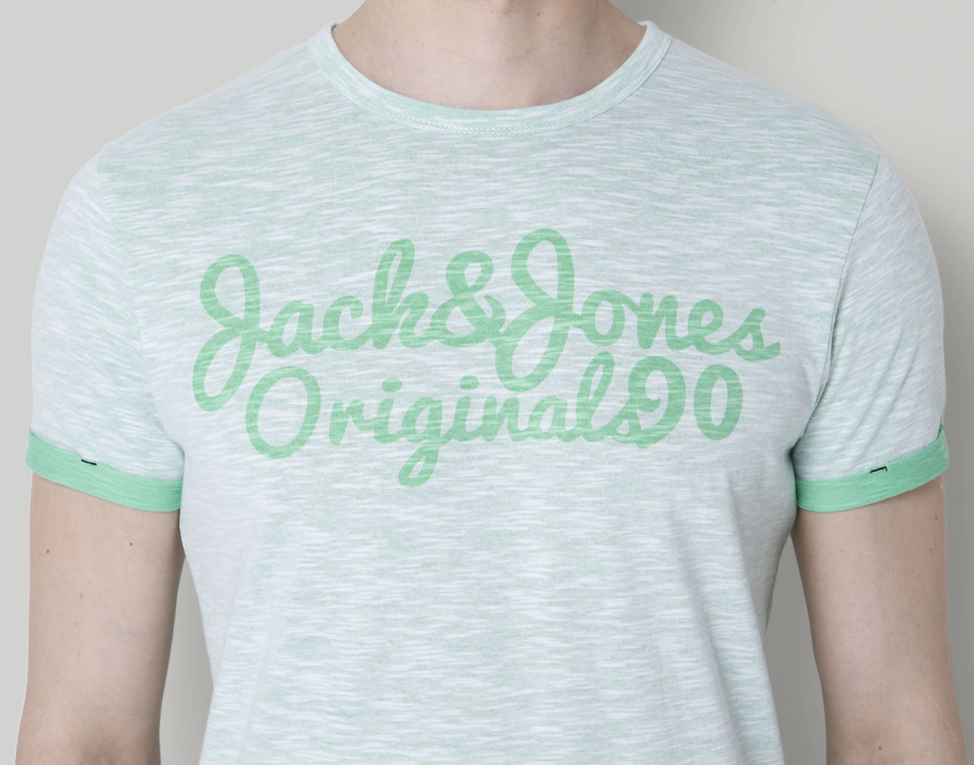 Green Logo Print Crew Neck T-Shirt
