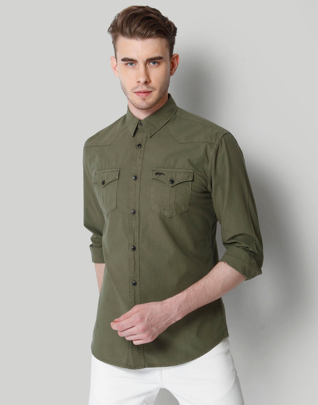 Olive Green Shirt - S