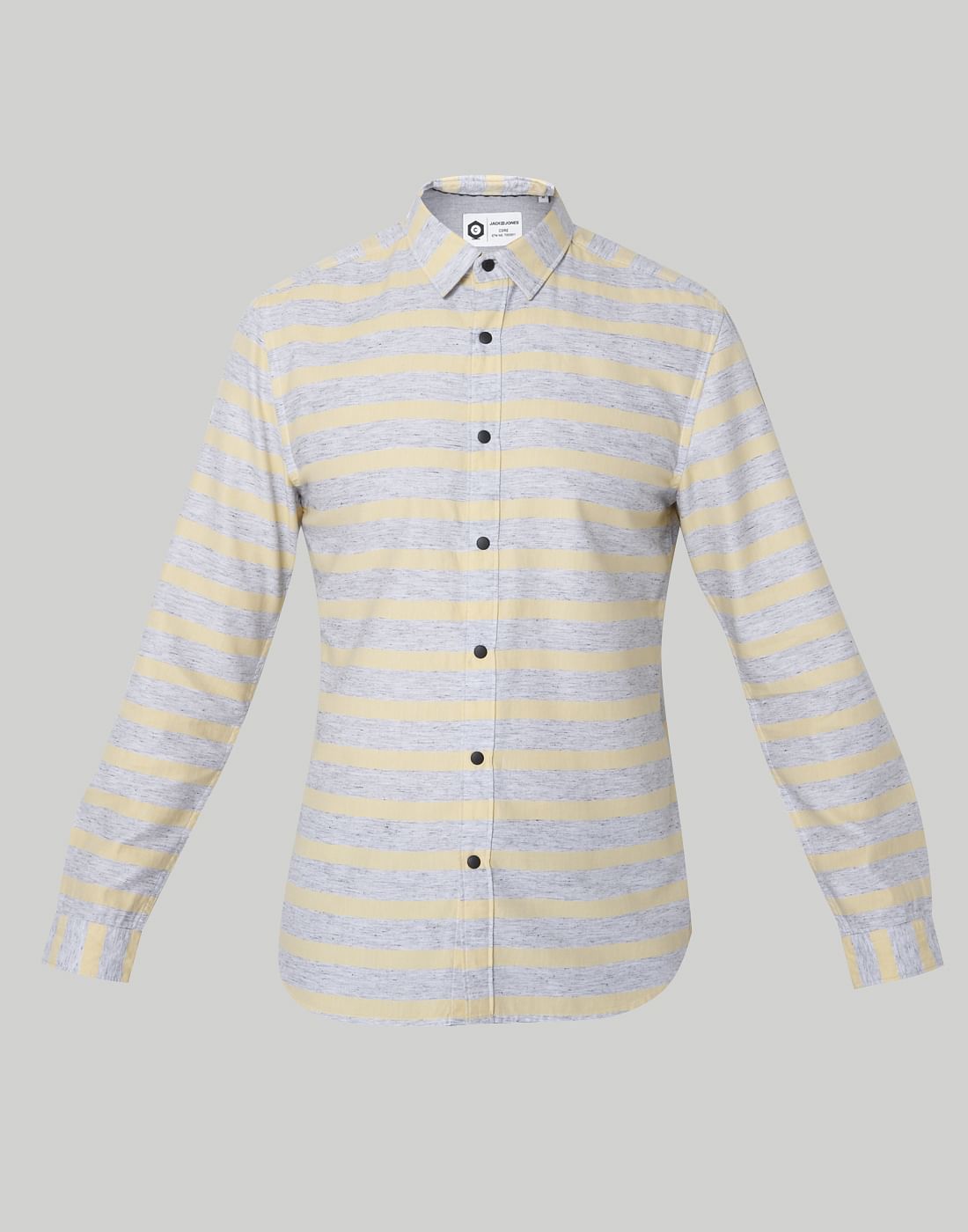 Yellow & Grey Striped Shirt