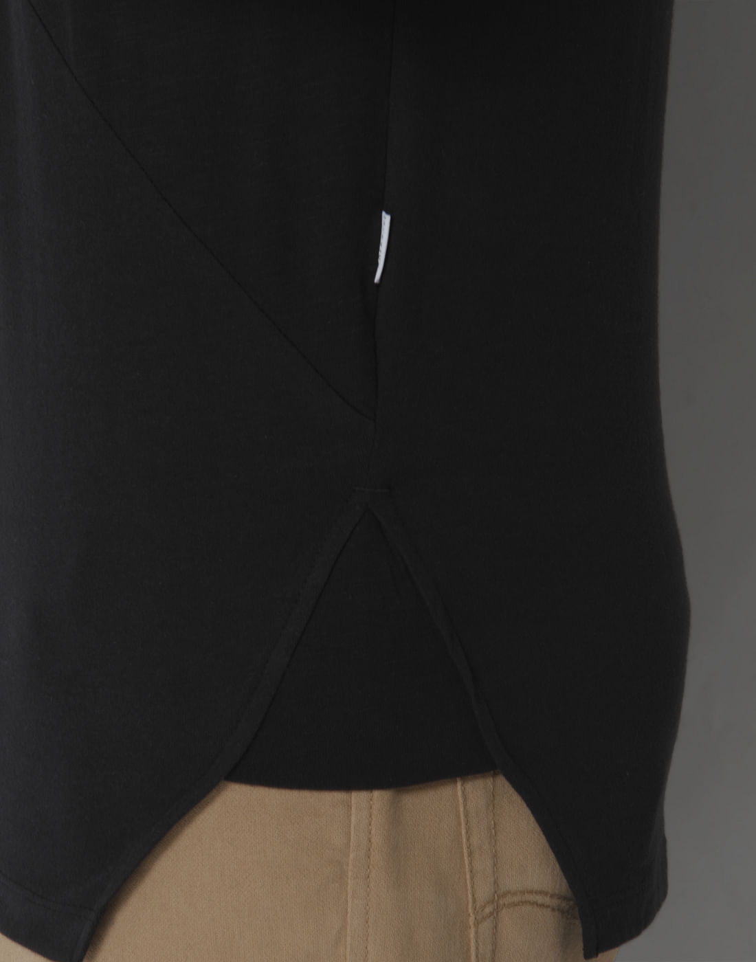 Black Text Print Crew Neck T-Shirt