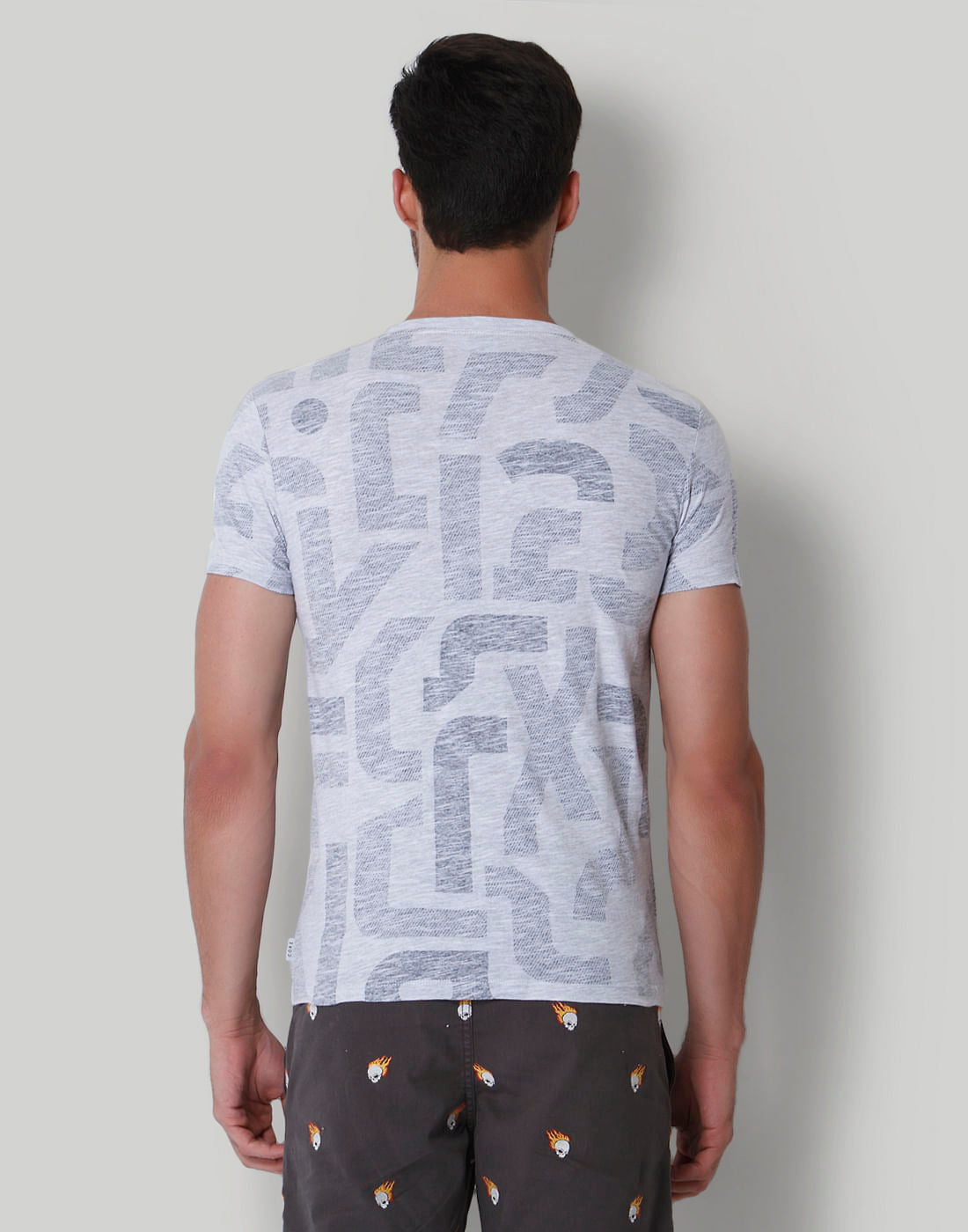 White Graphic Print Crew Neck T-Shirt