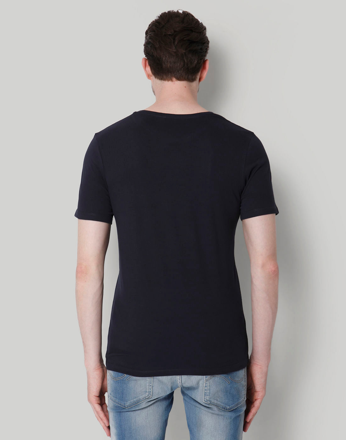 Black Graphic Print Crew Neck T-Shirt
