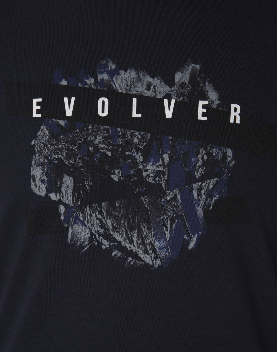 Black Graphic Print Crew Neck T-Shirt