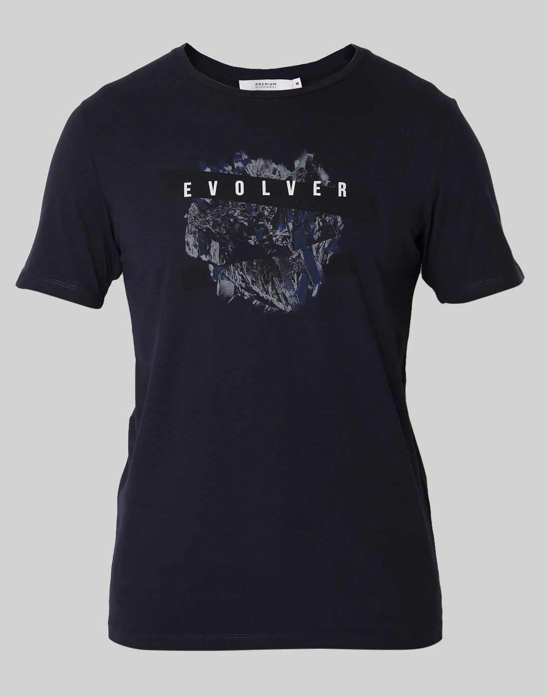 Black Graphic Print Crew Neck T-Shirt