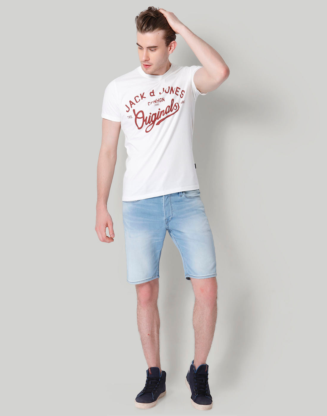White Originals Print Crew Neck T-Shirt