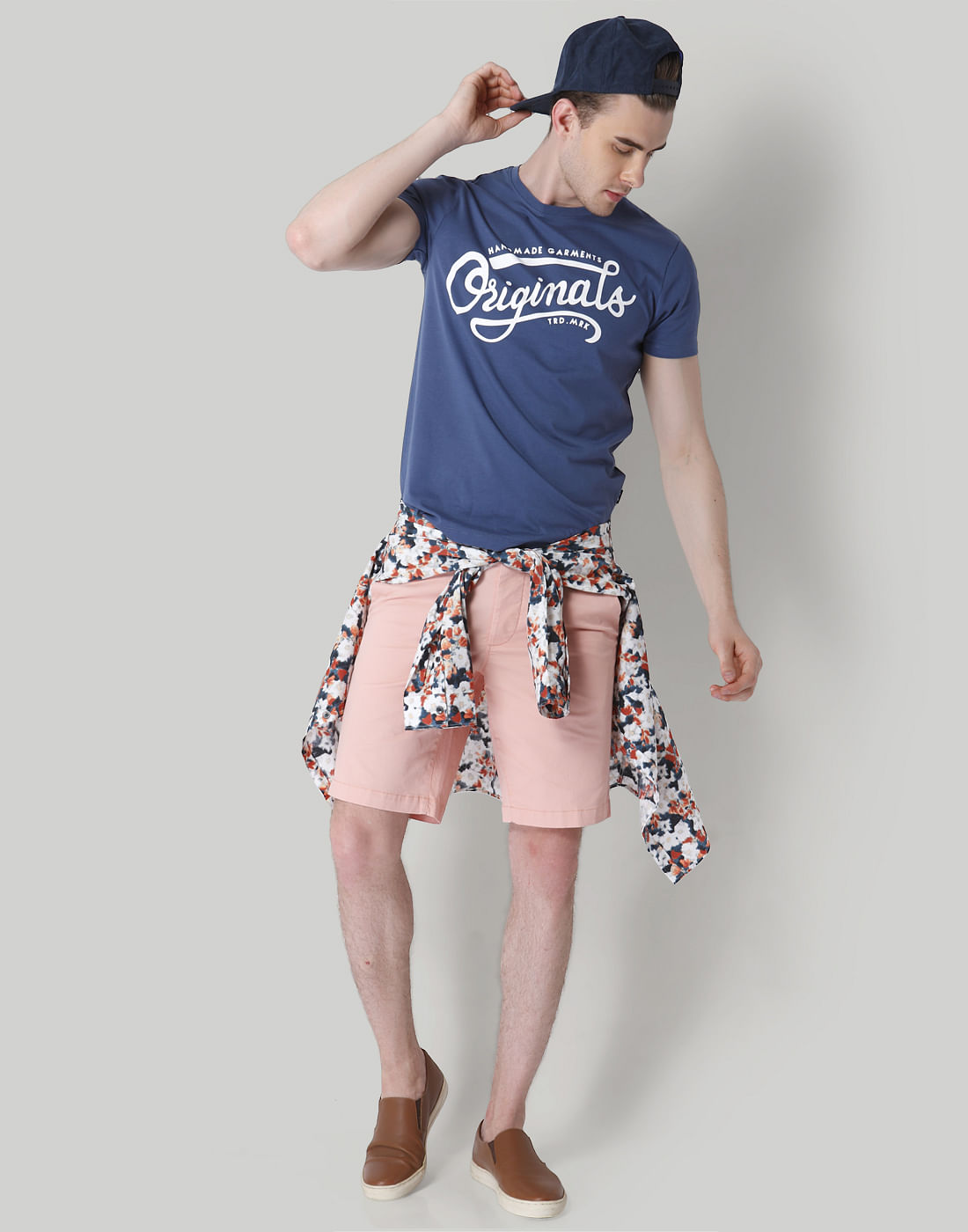 Blue Originals Print Crew Neck T-Shirt
