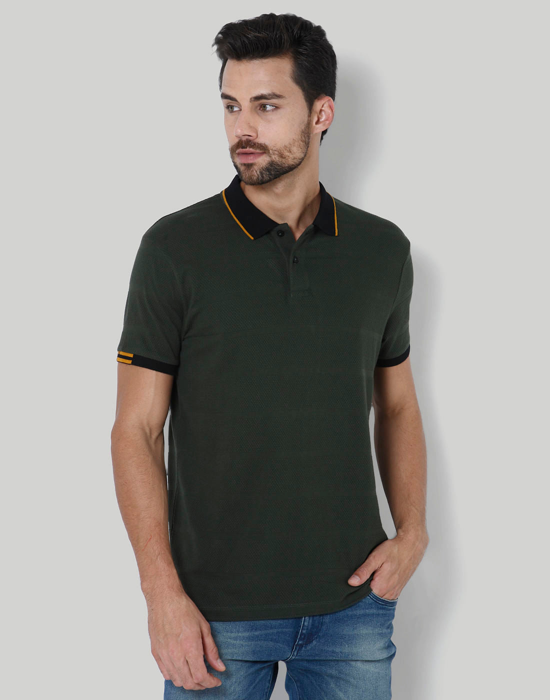 Olive Green Polo T-Shirt - S