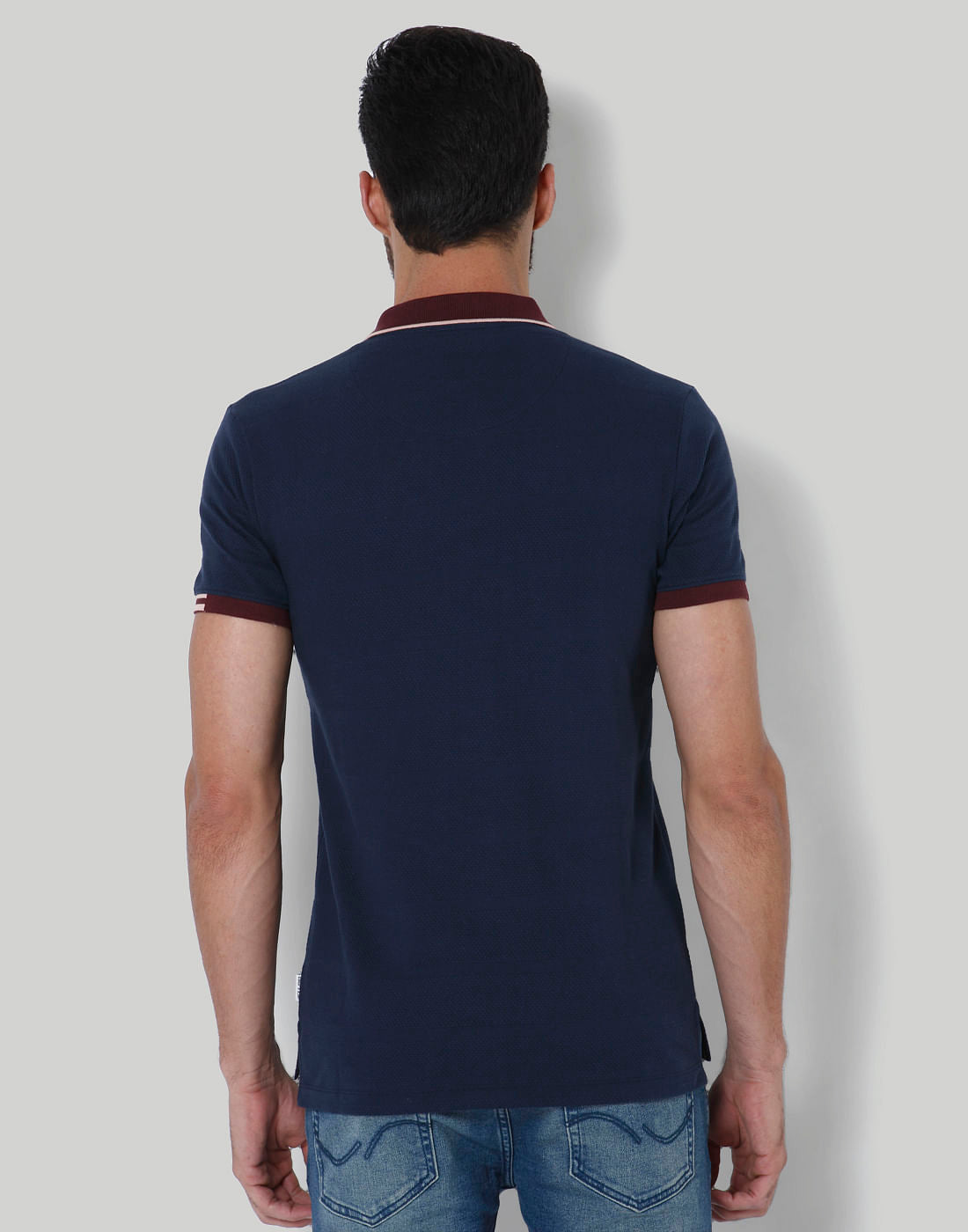 Dark Blue & Brown Polo T-Shirt